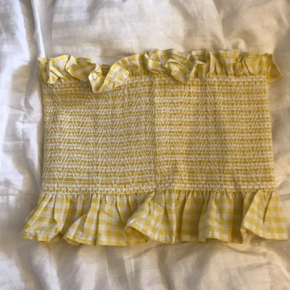 Urban Outfitters Tops - UO yellow gingham tube top